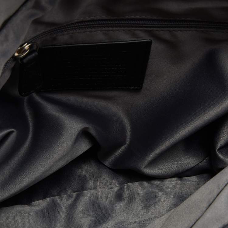 Pre Owned Coach Black Signature Canvas and Leather Park Hobo 