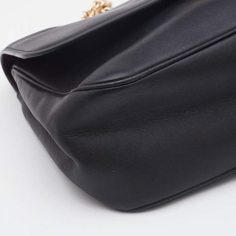 مملوكة مسبقًا Coach Black Leather Flap Cassidy Chain Shoulder Bag