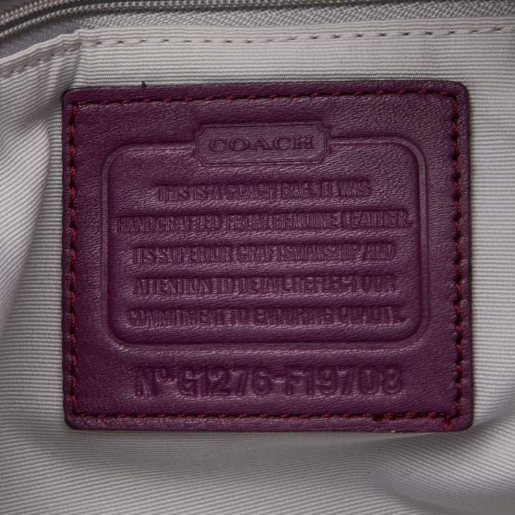 Pre Owned Coach Purple Patent Leather Madison Maggie Hobo