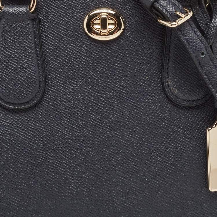 Pre Owned Coach Blue Leather Prince Street Satchel