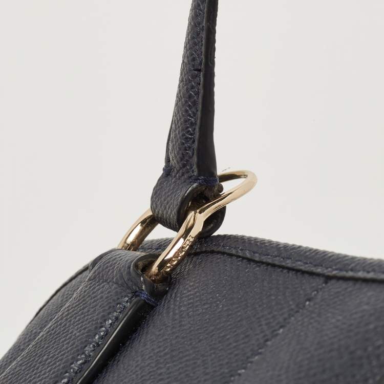 Pre Owned Coach Blue Leather Prince Street Satchel