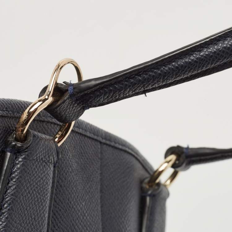 Pre Owned Coach Blue Leather Prince Street Satchel