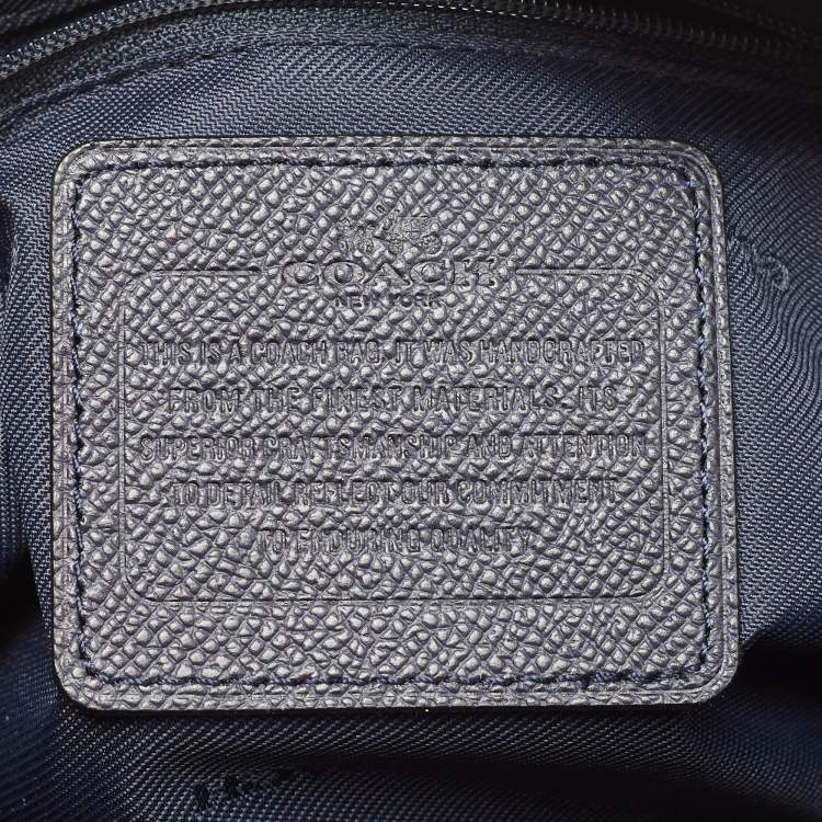 Pre Owned Coach Blue Leather Prince Street Satchel