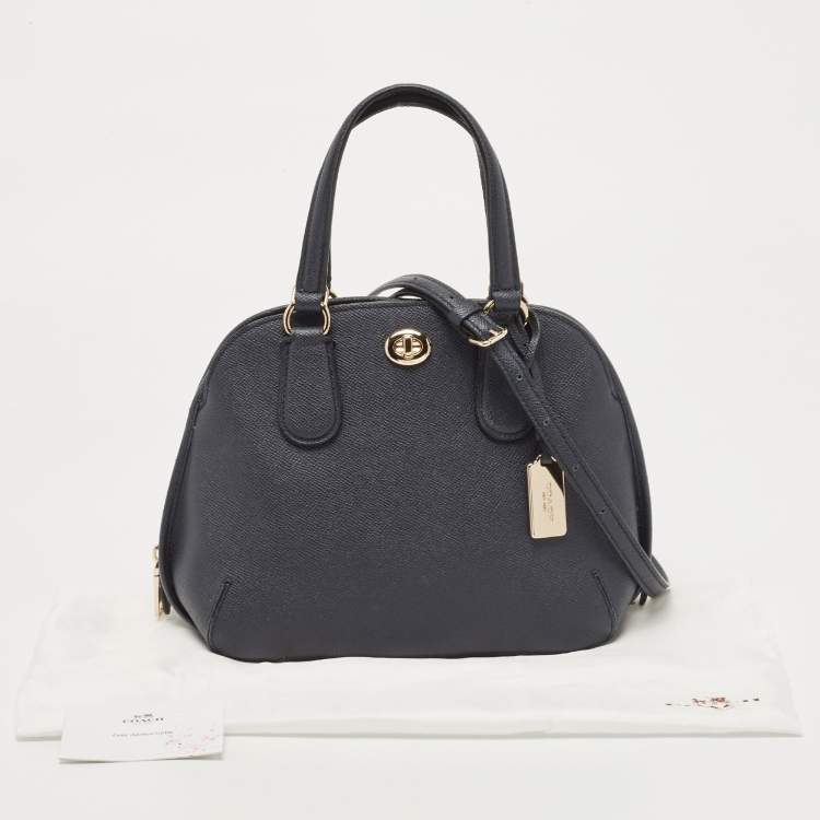 Pre Owned Coach Blue Leather Prince Street Satchel