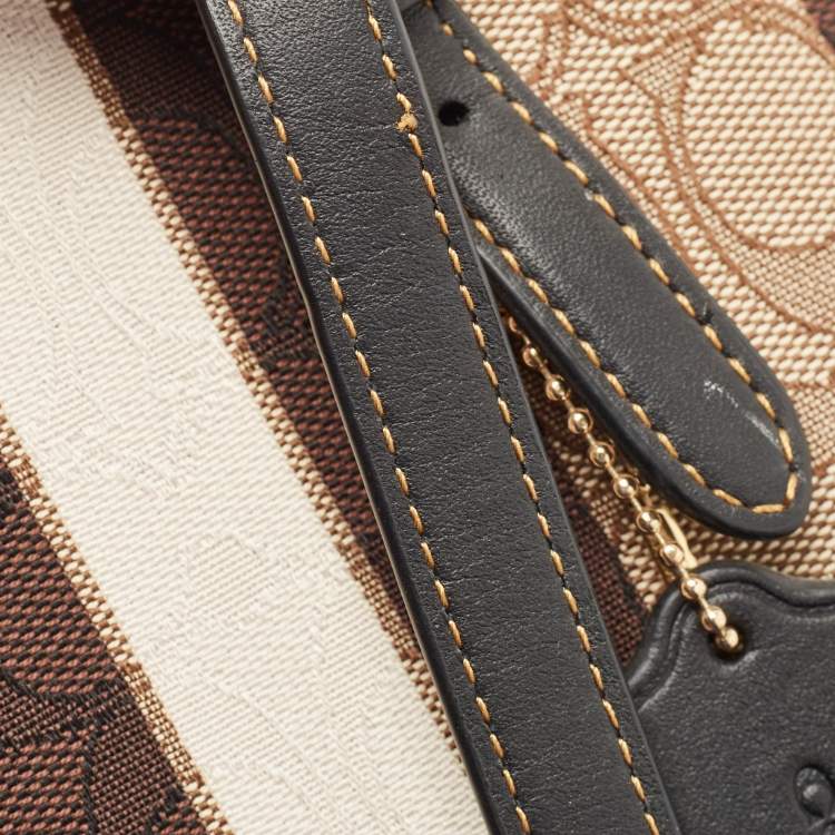 مملوكة مسبقًا Coach Chalk Signature Coated Canvas and Leather Mollie Tote Bag