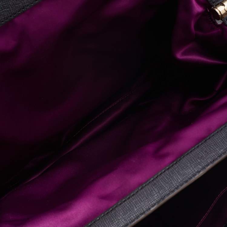 Pre Owned Coach Black Leather Madison Pinnacle Carrie Satchel