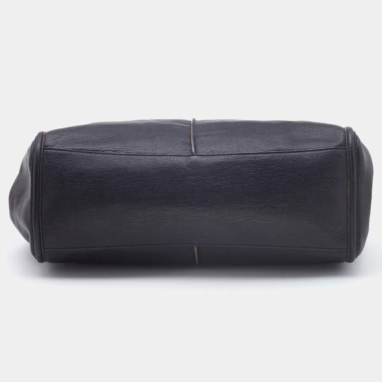 Pre Owned Coach Black Leather Madison Pinnacle Carrie Satchel