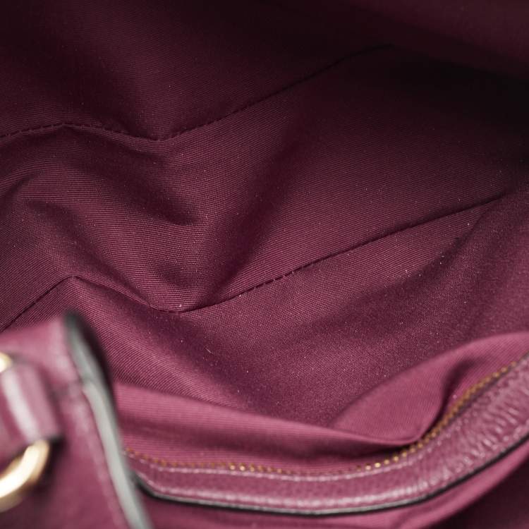 Pre Owned Coach Purple Leather Edie Shoulder Bag