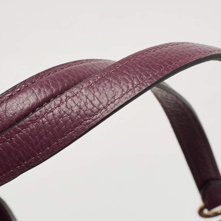 Pre Owned Coach Purple Leather Edie Shoulder Bag