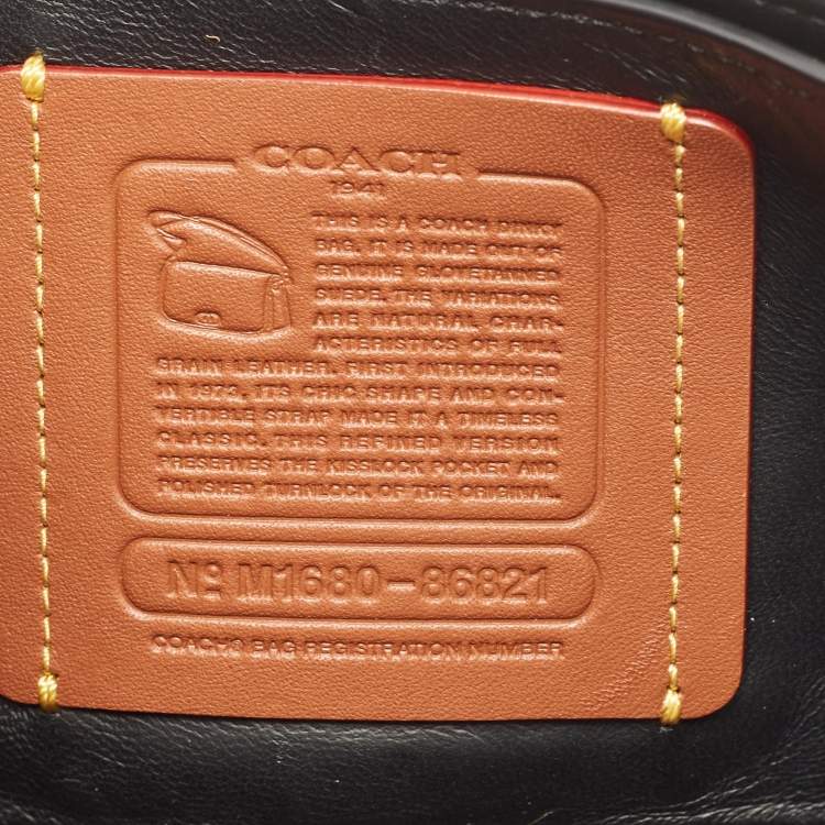 Pre Owned Coach Brown Suede Fringe Dinky Crossbody Bag