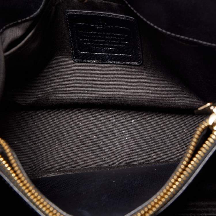 Pre Owned Coach Black Leather Margot Carryall Satchel