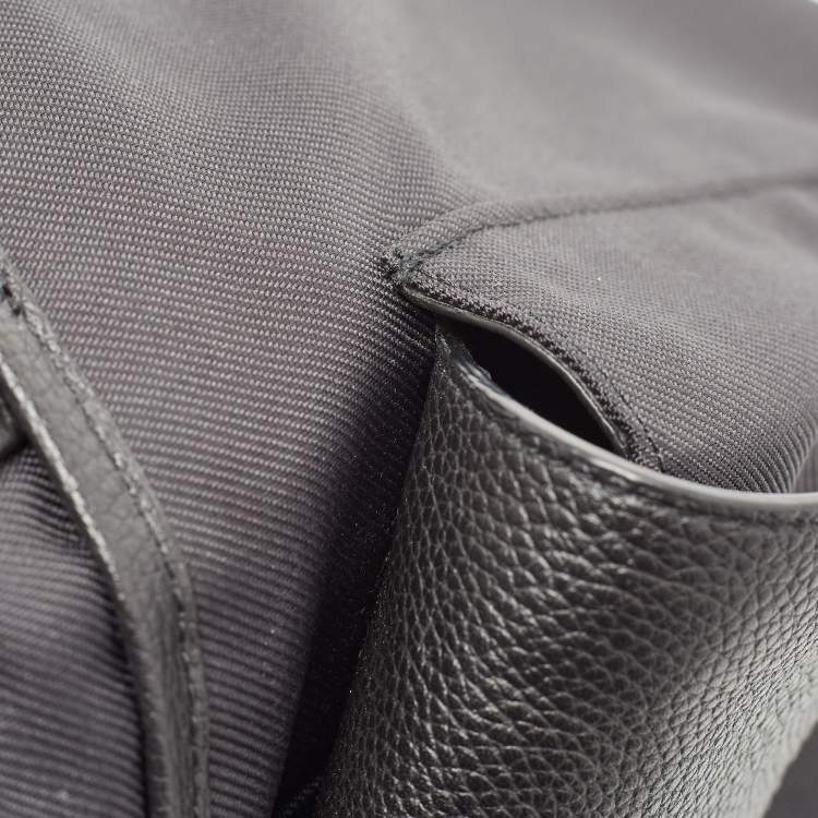 Pre Owned Coach Black Nylon and Leather Baby Messenger Bag