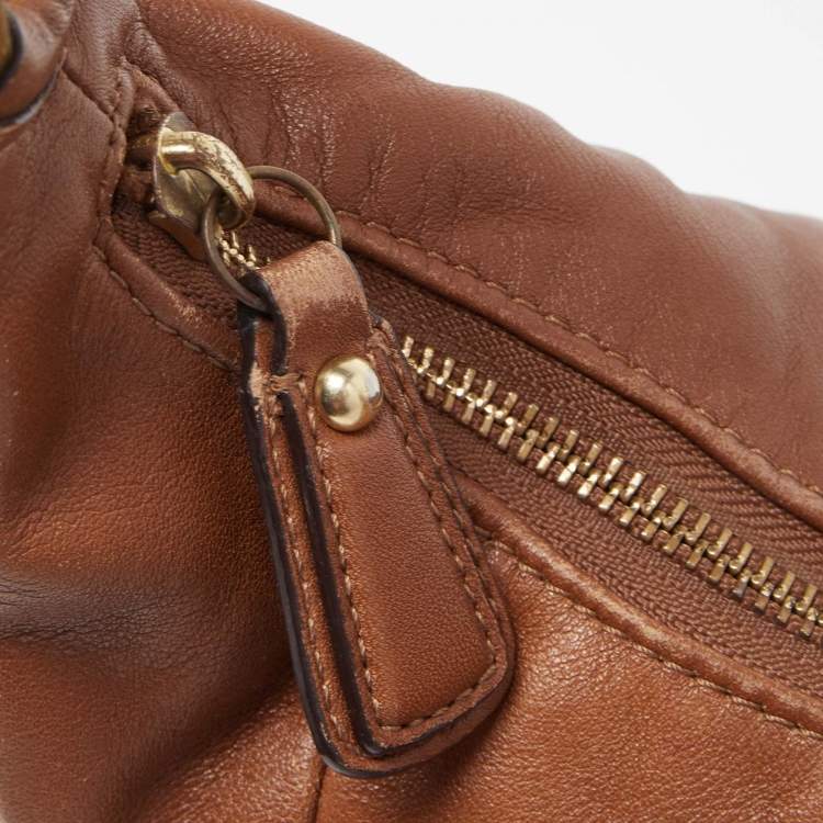 Pre Owned Coach Brown Leather Kristin Hobo