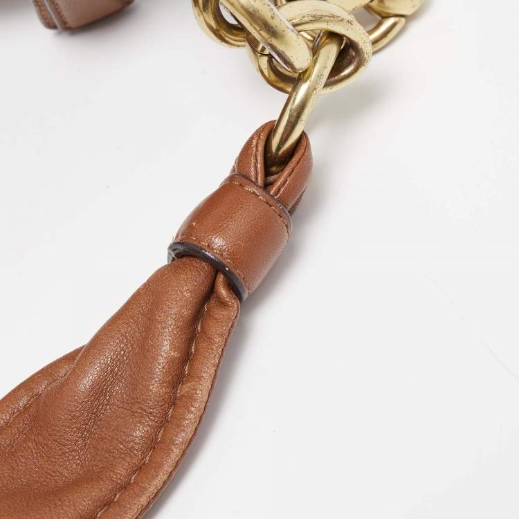 Pre Owned Coach Brown Leather Kristin Hobo