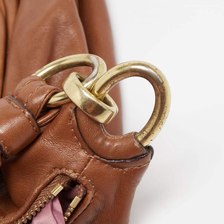 Pre Owned Coach Brown Leather Kristin Hobo