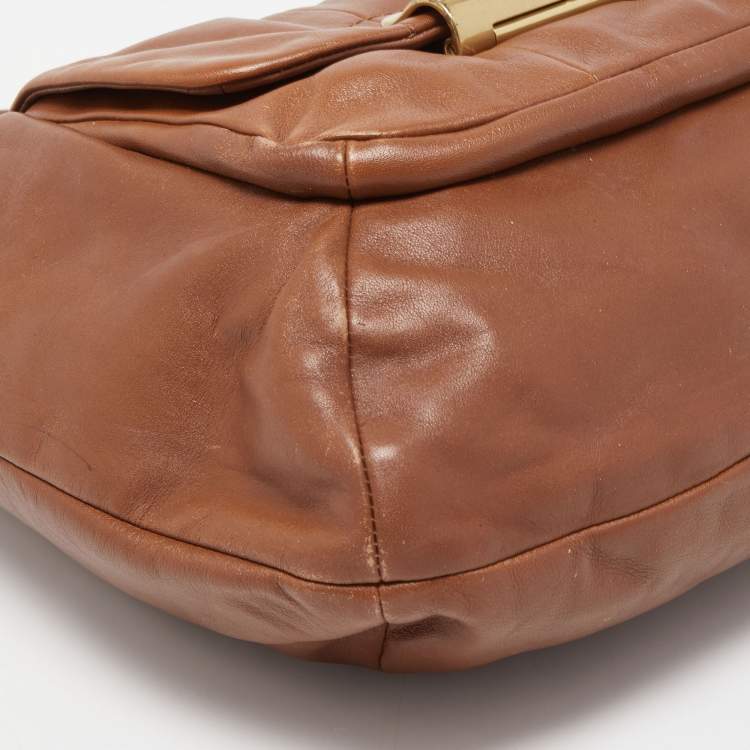 Pre Owned Coach Brown Leather Kristin Hobo