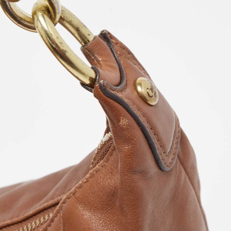 Pre Owned Coach Brown Leather Kristin Hobo