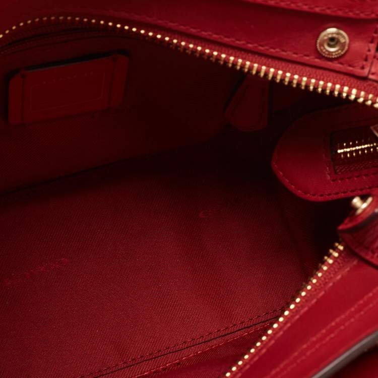 Pre Owned Coach Red Leather Swagger 20 Tote