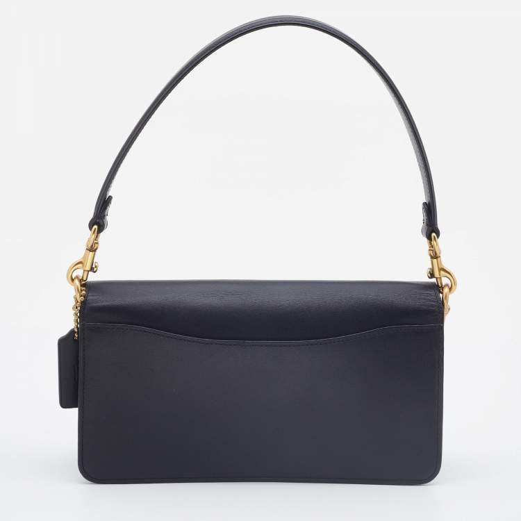 Pre Owned Coach Black/Beige Signature Coated Canvas and Leather Tabby 26 Shoulder Bag