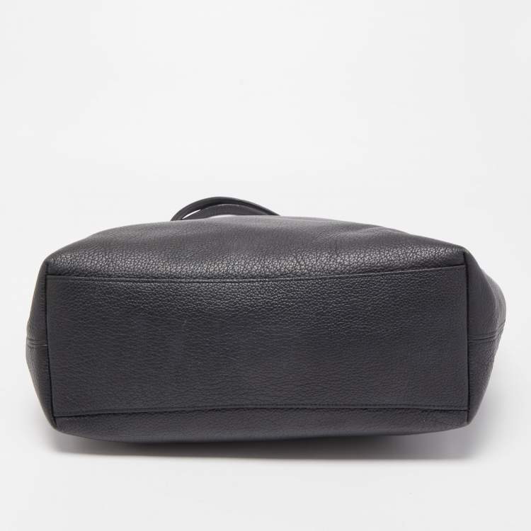 Pre Owned Coach Black Leather Sophia Tote