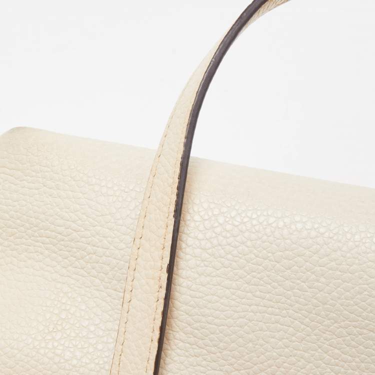 Pre Owned Coach Light Beige Leather Small Sophia Tote