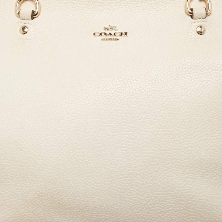 Pre Owned Coach Light Beige Leather Small Sophia Tote