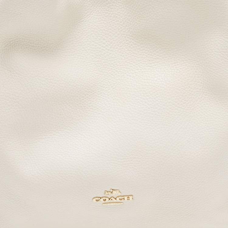 Pre Owned Coach Off White Leather Edie 31 Shoulder Bag