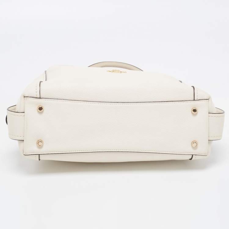 Pre Owned Coach Off White Leather Edie 31 Shoulder Bag