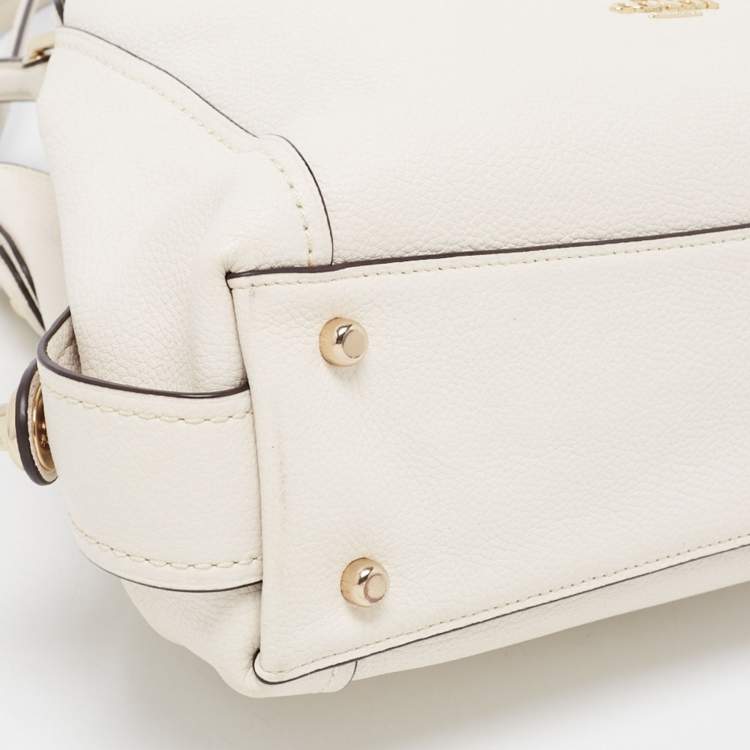 Pre Owned Coach Off White Leather Edie 31 Shoulder Bag