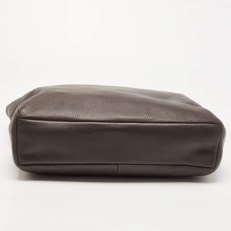 Pre Owned Coach Dark Brown Leather Kelsey Tote