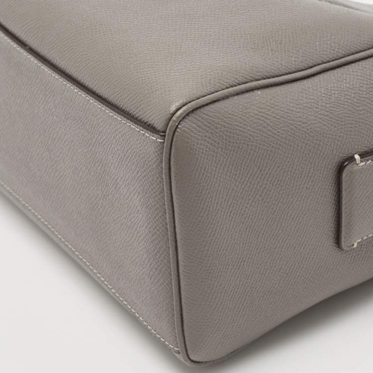 Pre Owned Coach Grey Leather Mini Bennett Satchel