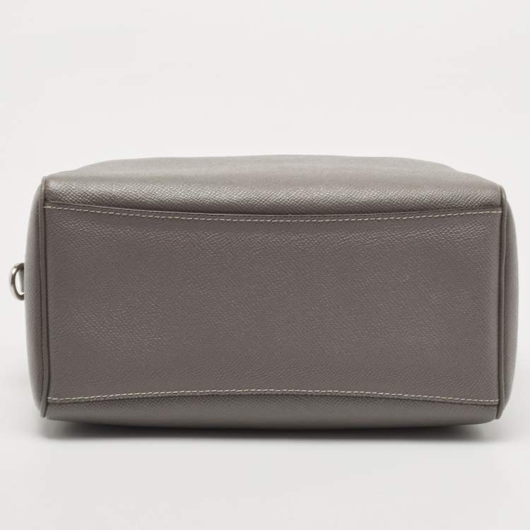 Pre Owned Coach Grey Leather Mini Bennett Satchel