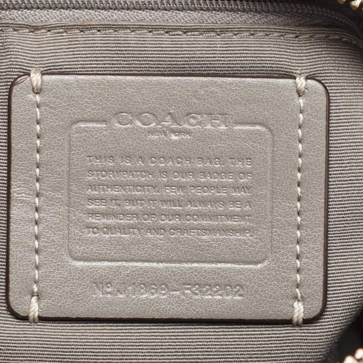 Pre Owned Coach Grey Leather Mini Bennett Satchel