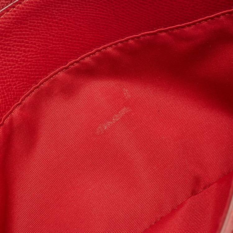 Pre Owned Coach Red Leather East/West Swingpack Crossbody Bag