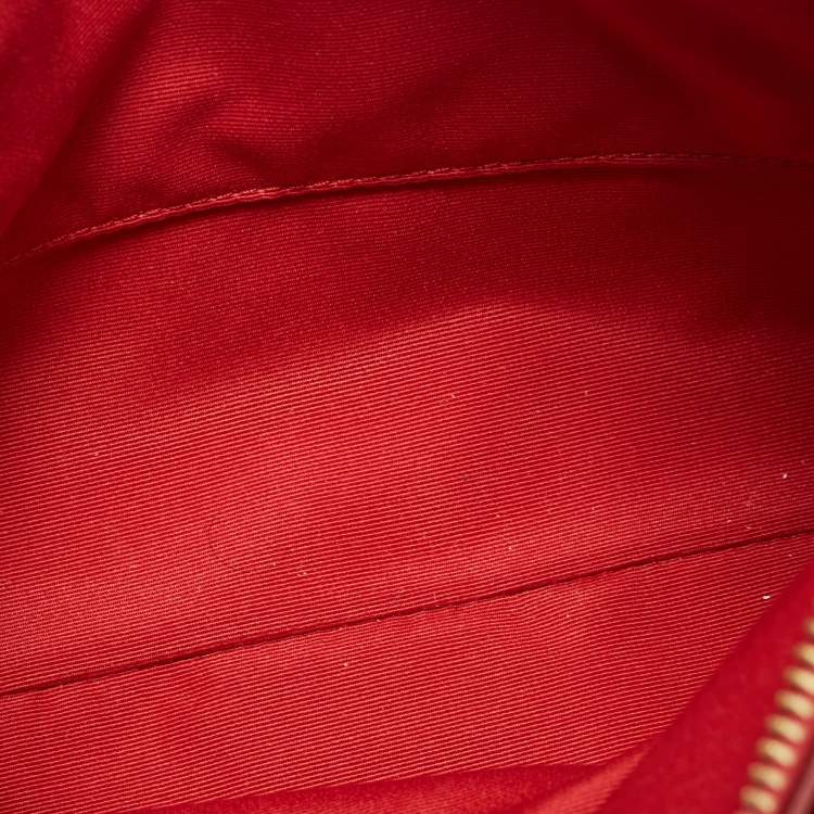 Pre Owned Coach Red Leather East/West Swingpack Crossbody Bag