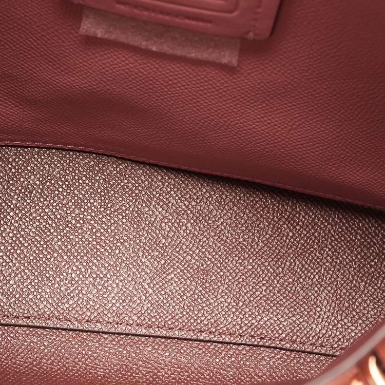 Pre Owned Coach Orange Leather Mollie 25 Tote