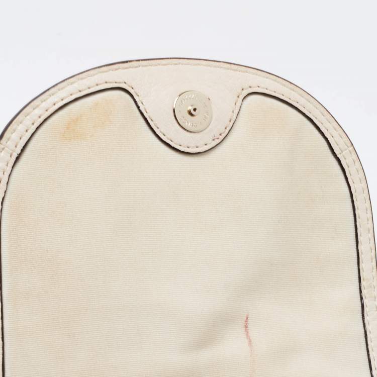 Pre Owned Coach Off White Leather Mini Billie Backpack