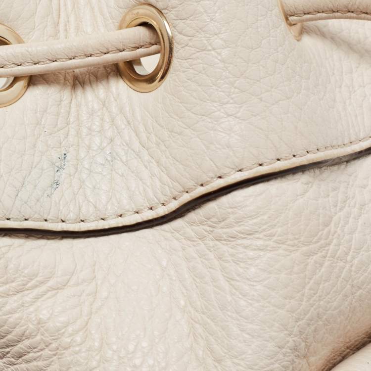 Pre Owned Coach Off White Leather Mini Billie Backpack