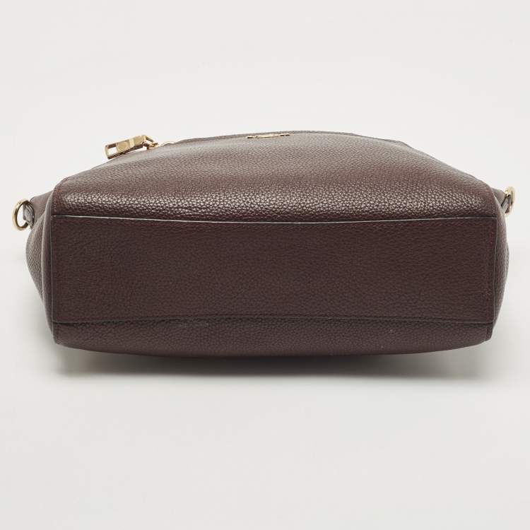 Pre Owned Coach Burgundy Leather Prairie Satchel