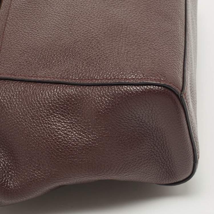 Pre Owned Coach Burgundy Leather Prairie Satchel
