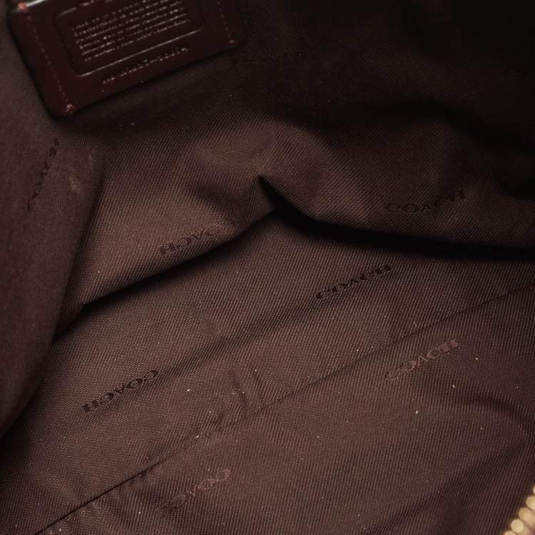 Pre Owned Coach Burgundy Leather Prairie Satchel