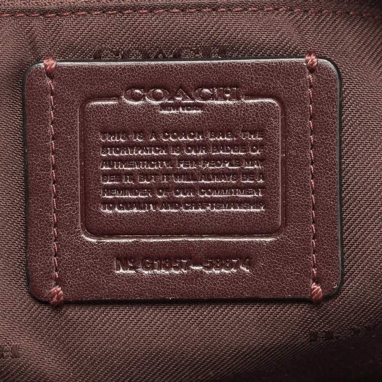 Pre Owned Coach Burgundy Leather Prairie Satchel
