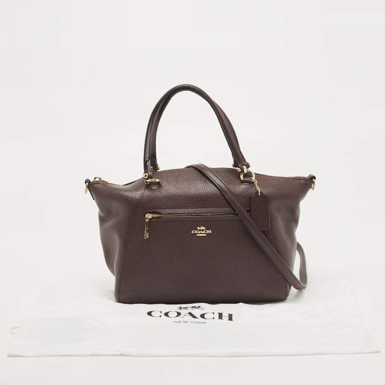 Pre Owned Coach Burgundy Leather Prairie Satchel