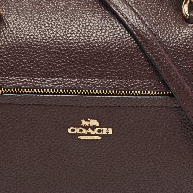 Pre Owned Coach Burgundy Leather Prairie Satchel