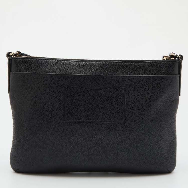 مملوكة مسبقًا Coach Black Leather Zip Crossbody Bag
