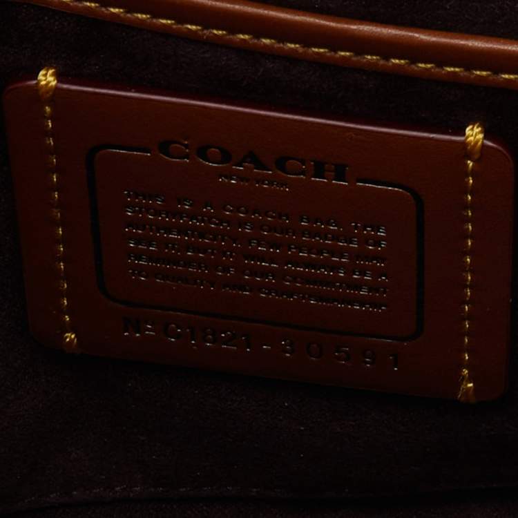 Pre Owned Coach Tri Color Signature Coated Canvas and Leather Madison Crossbody Bag