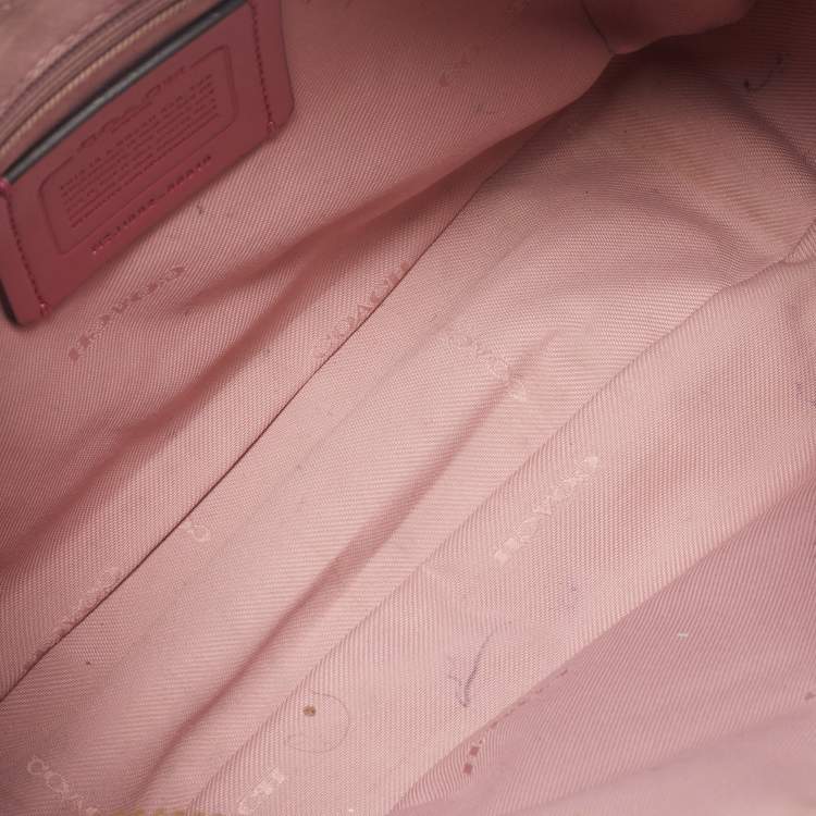Pre Owned Coach Pink Leather Chelsea Hobo
