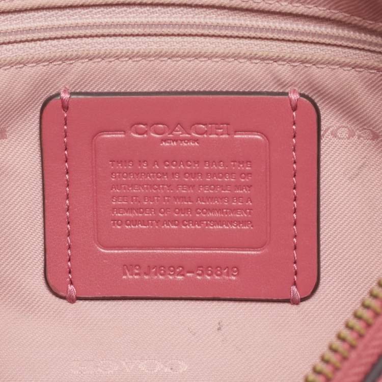 Pre Owned Coach Pink Leather Chelsea Hobo