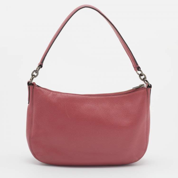 Pre Owned Coach Pink Leather Chelsea Hobo