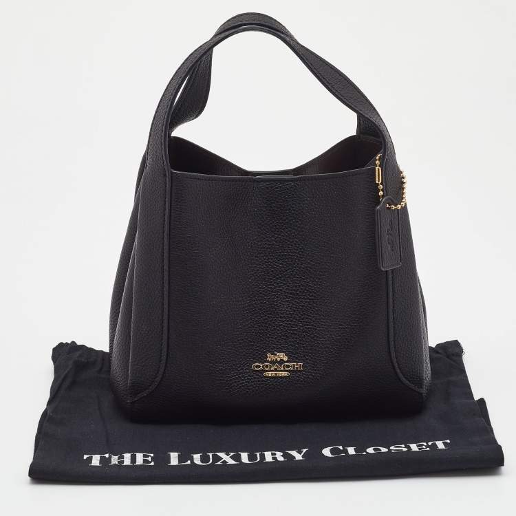 Pre Owned Coach Black Leather Hadley 21 Hobo